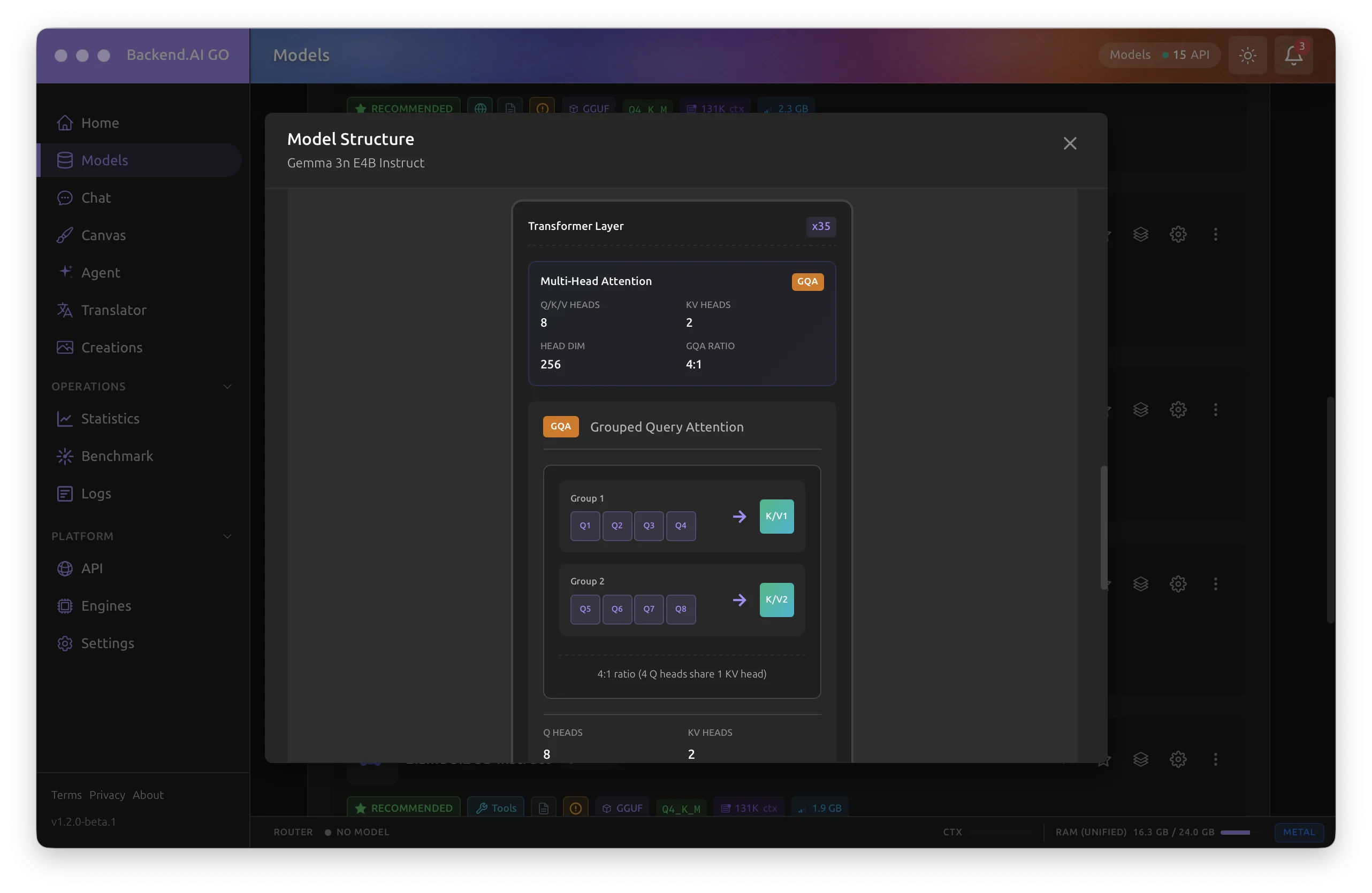 Transformer layer and attention details